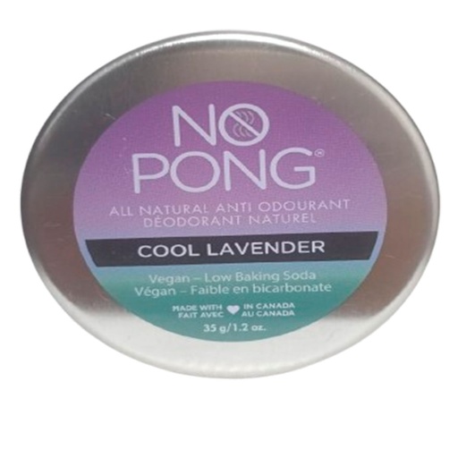 Desodorante Vegano No Pong Cool Lavender 35g - Frescura natural, sin químicos, sin aluminio, sin aceite de palma. Con cera de abeja con una pequeña cantidad basta para todo el día. Fragancia botánica suave y refrescante, amable con pieles sensibles.  Frescura natural que dura todo el día tu piel merece lo mejor. Envío gratis.