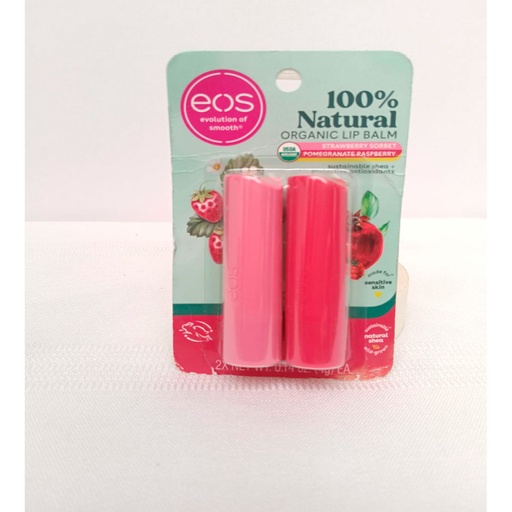 Eos Organic Lip Balm 4g Bálsamo labial orgánico 100% natural y certificado orgánico. Hidratación profunda que dura horas. Suaviza y protege labios secos y agrietados. Delicioso aroma y textura ligera. Sin parabenos, sin cruedad animal. Envío gratis